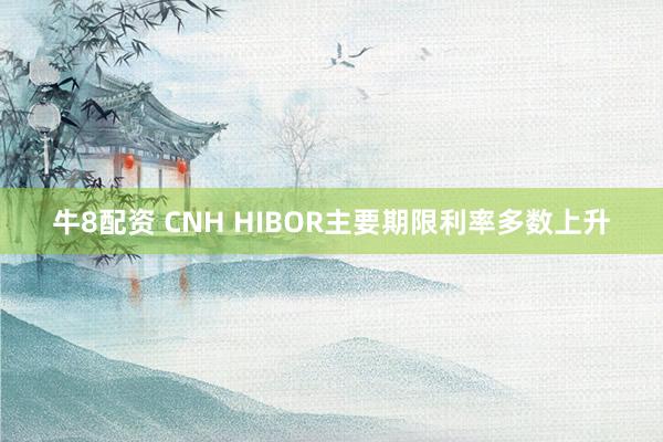 牛8配资 CNH HIBOR主要期限利率多数上升