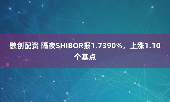 融创配资 隔夜SHIBOR报1.7390%，上涨1.10个基点