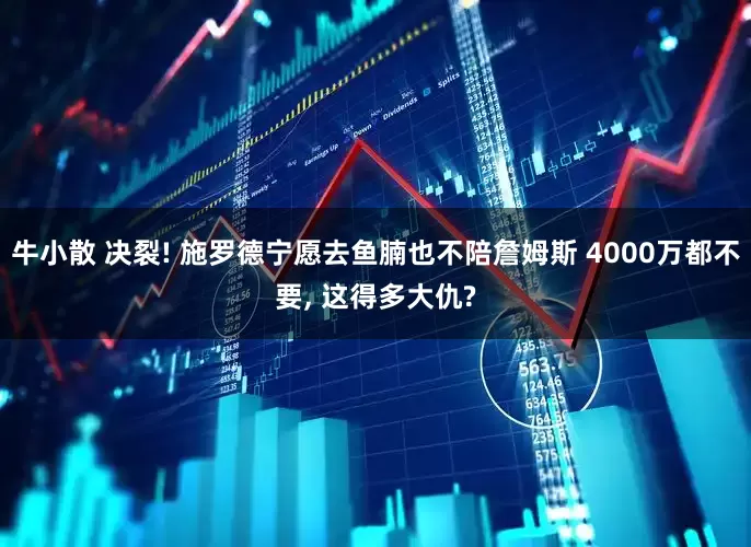 牛小散 决裂! 施罗德宁愿去鱼腩也不陪詹姆斯 4000万都不要, 这得多大仇?